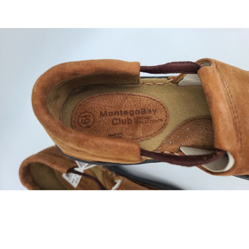NIB Montego Bay Club Collection Brown Suede Quality Leather Sandals Women's 6.5 - Picture 7 of 10